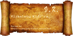Vizkelety Klára névjegykártya
