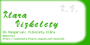 klara vizkelety business card