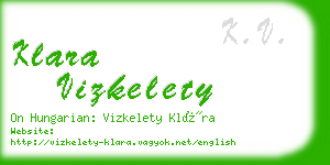 klara vizkelety business card